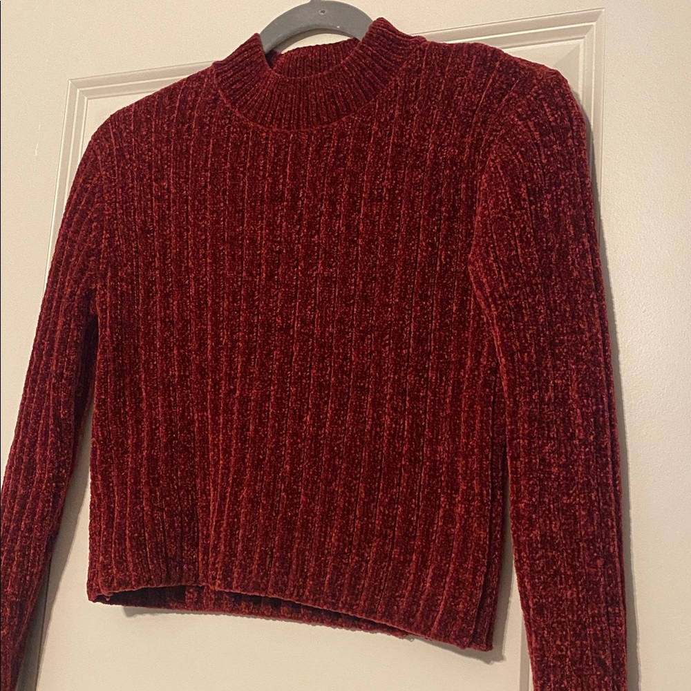 Forever 21 red cropped sweater